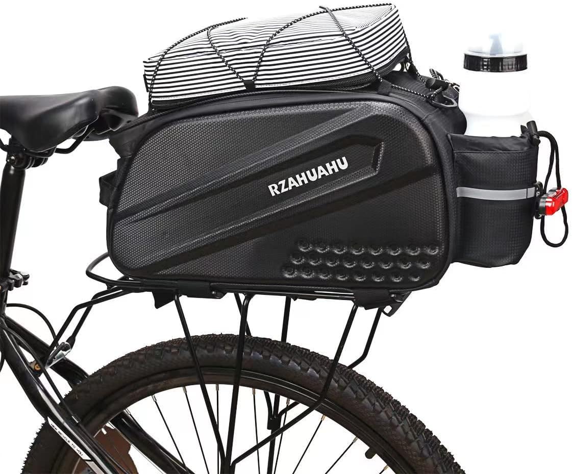 Multifunctional Bicycle Bag 10L Large Capacity Bike Saddle Bag PU Leather Cycling Bicycle Frame Bag