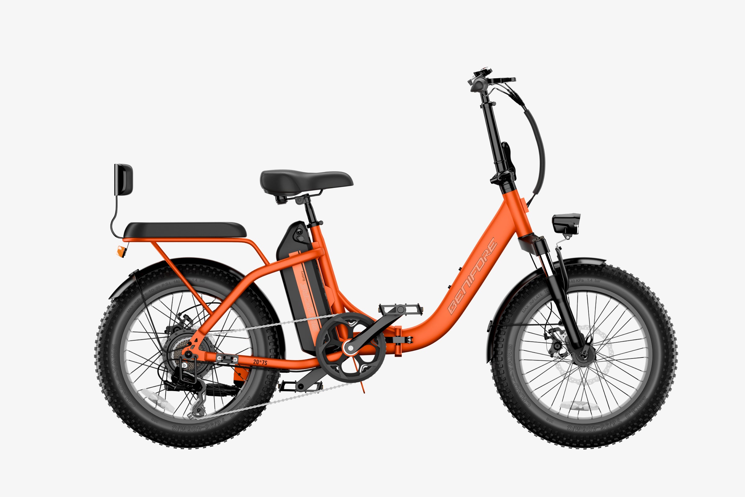 luckeep c23 folding electric bike with extra long seat