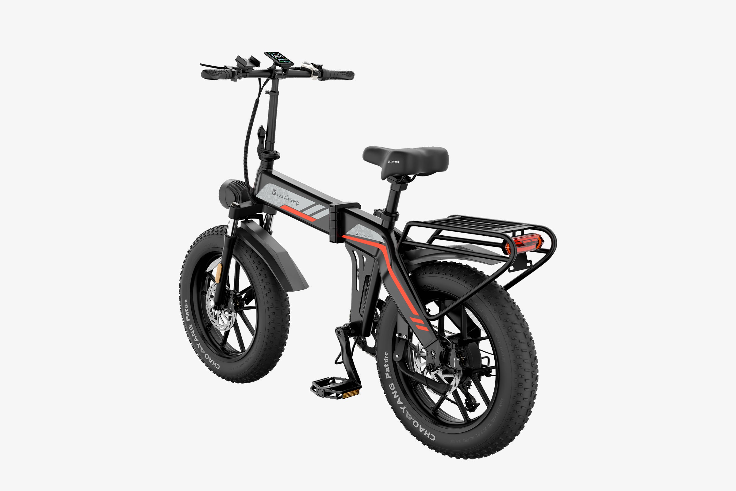 luckeep x1 folding fat tire ebike with front suspension