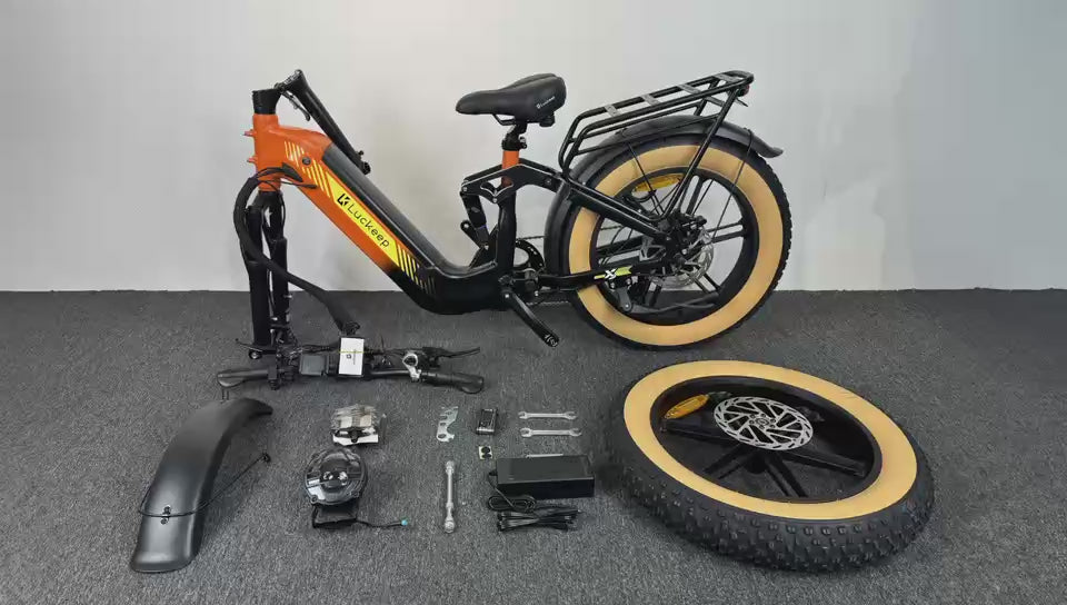 luckeep x3 full suspension fat tire ebike how to assemble