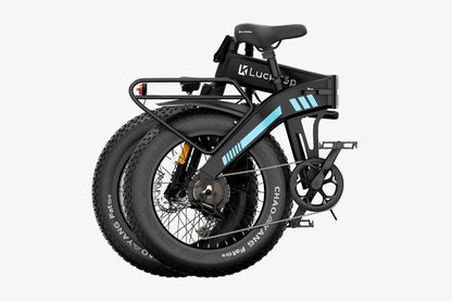 luckeep x1 lite best urban folding fat tire ebike in a compact folded state
