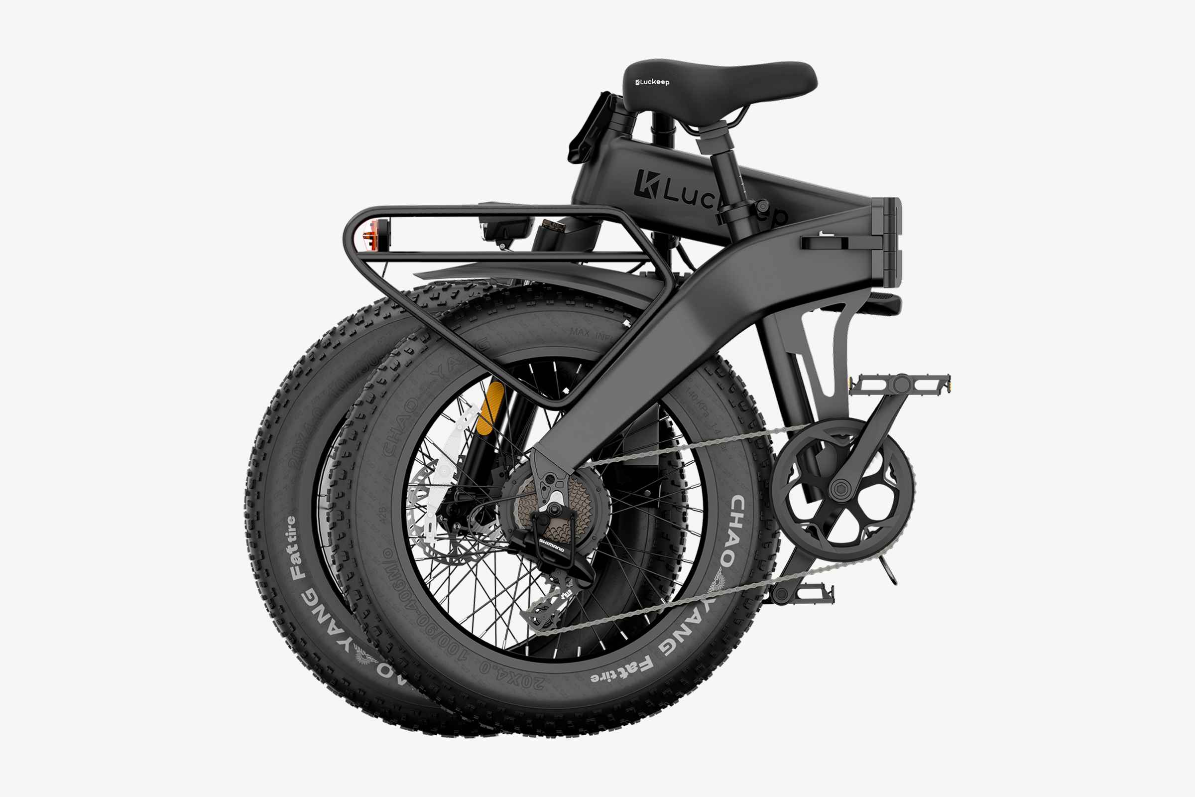 luckeep x1 lite best urban folding fat tire ebike in a compact folded state