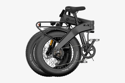 luckeep x1 lite best urban folding fat tire ebike in a compact folded state