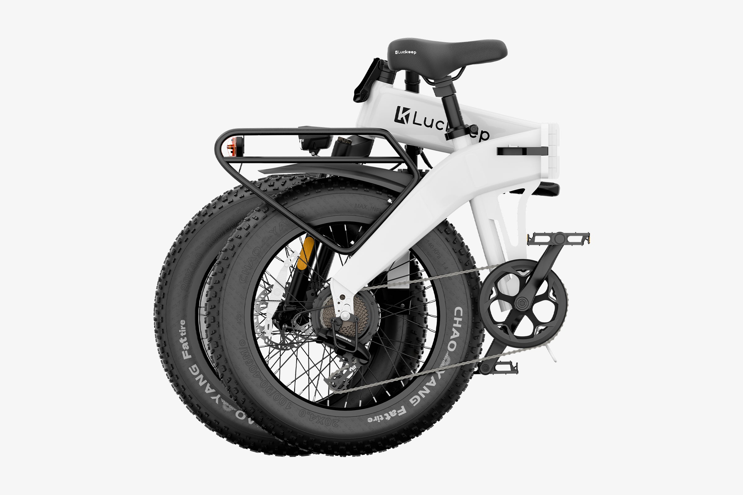 luckeep x1 lite best urban folding fat tire ebike in a compact folded state
