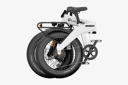 luckeep x1 lite best urban folding fat tire ebike in a compact folded state