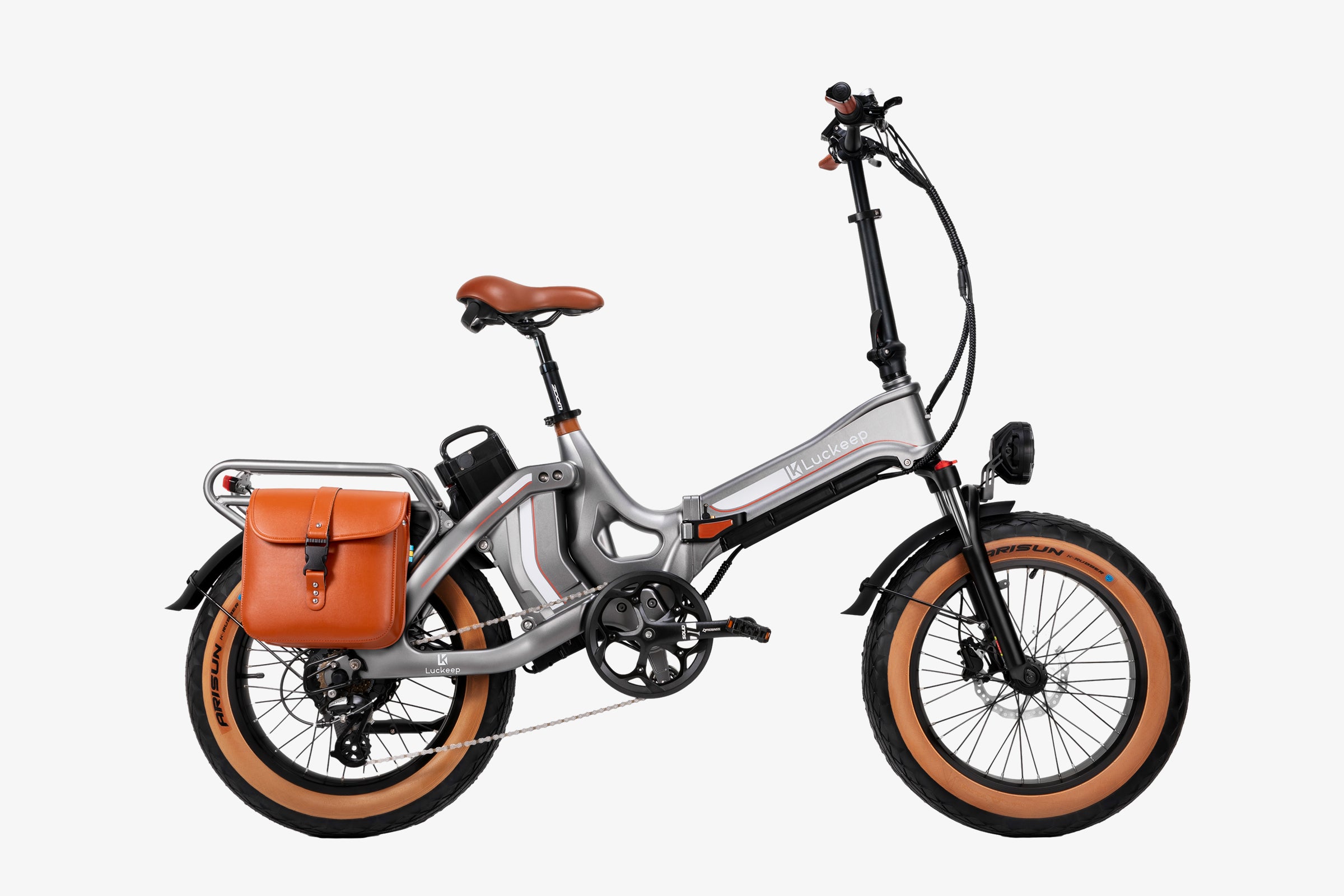 luckee x1 pro folding long range electric bike with saddle bag